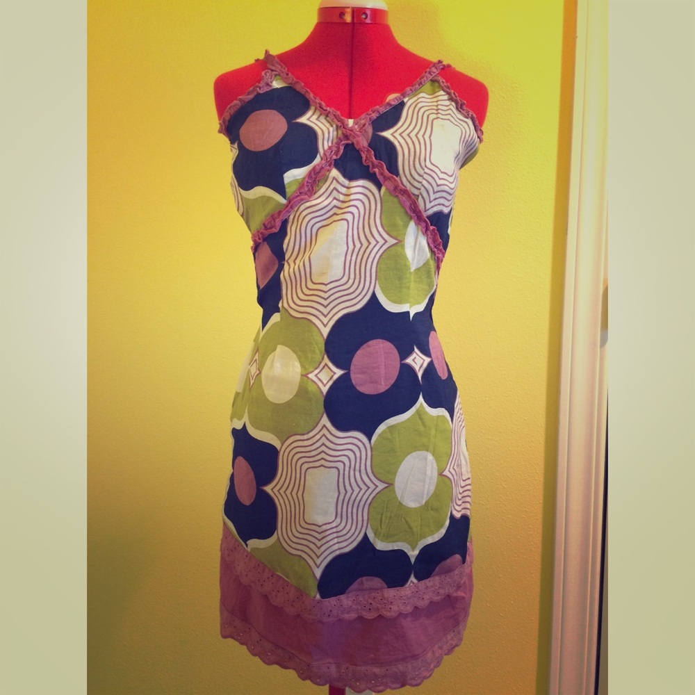 Solitaire Multicolor Geometric Dress